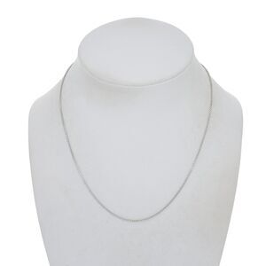 Vintage Sterling Silver 925 1.1mm Classic Box Chain Necklace 16"